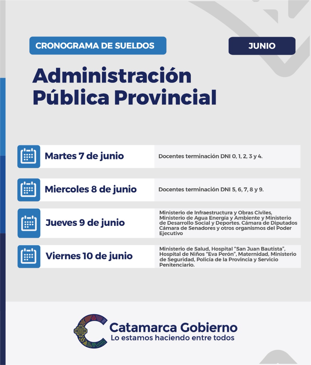 Administración Pública: cronograma de pagos de Mayo - La Unión Digital