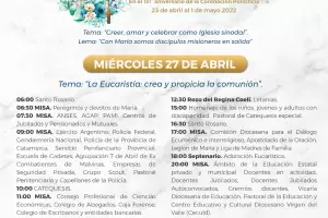 Fiestas marianas: programa para este mircoles