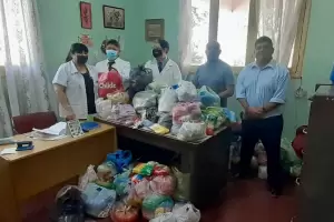 Entregaron los alimentos recaudados por el Colegio Quintana a la Escuela Hogar
