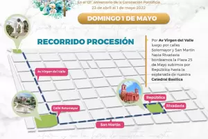 Todo dispuesto para la Procesin en honor de la Virgen del Valle