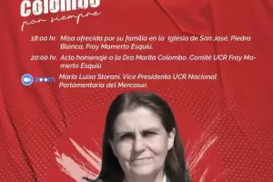 Marita Colombo, a un ao de su fallecimiento habr recordatorios en su memoria