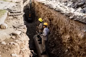 Avanza la obra de cloacas del Colector Oeste II