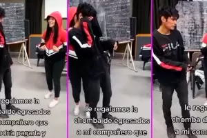 No poda pagar la chomba de egresados y sus compaeros se la compraron