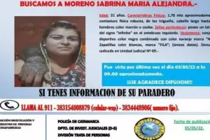 Encontraron a Sabrina Mar�a Alejandra Moreno