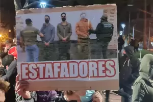 Manifestaciones en pleno centro, tras ser llevado Edgar Bacchiani al penal de Miraflores