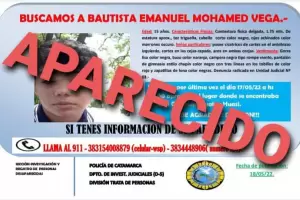 Apareci� el joven Vega que era intensamente buscado