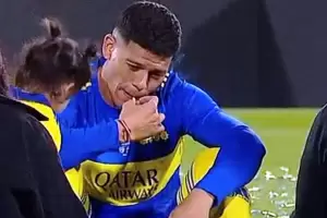 La respuesta burlona de Marcos Rojo a las crticas por su polmico festejo, tras la victoria de Boca