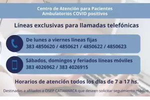 Osep habilit otra vez una lnea para pacientes con covid-19