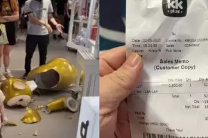 Un nio rompi un teletubbie gigante y su padre tuvo que pagar una fortuna