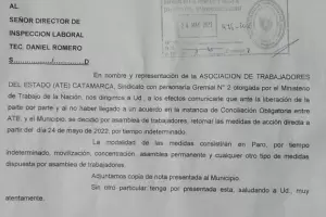 ATE Recreo ratific el paro con movilizacin y corte de ruta
