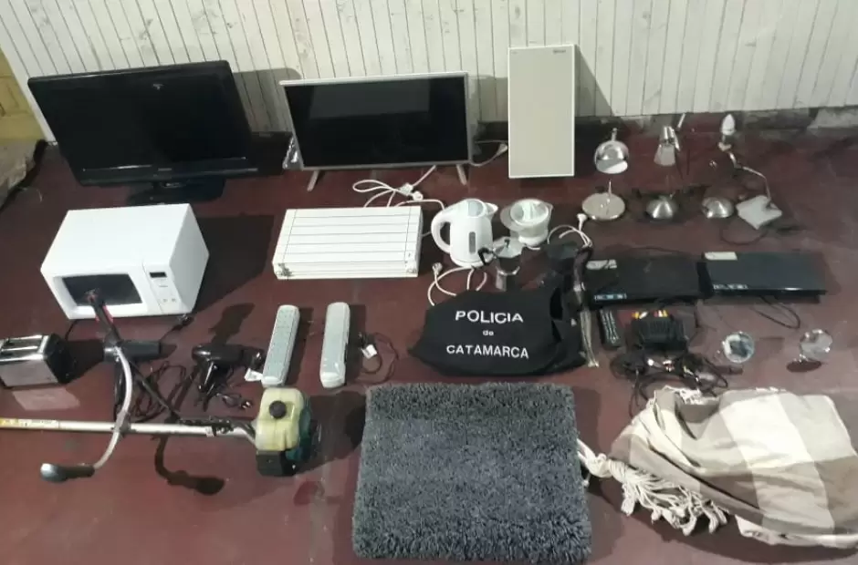 Los elementos denunciados como robados.