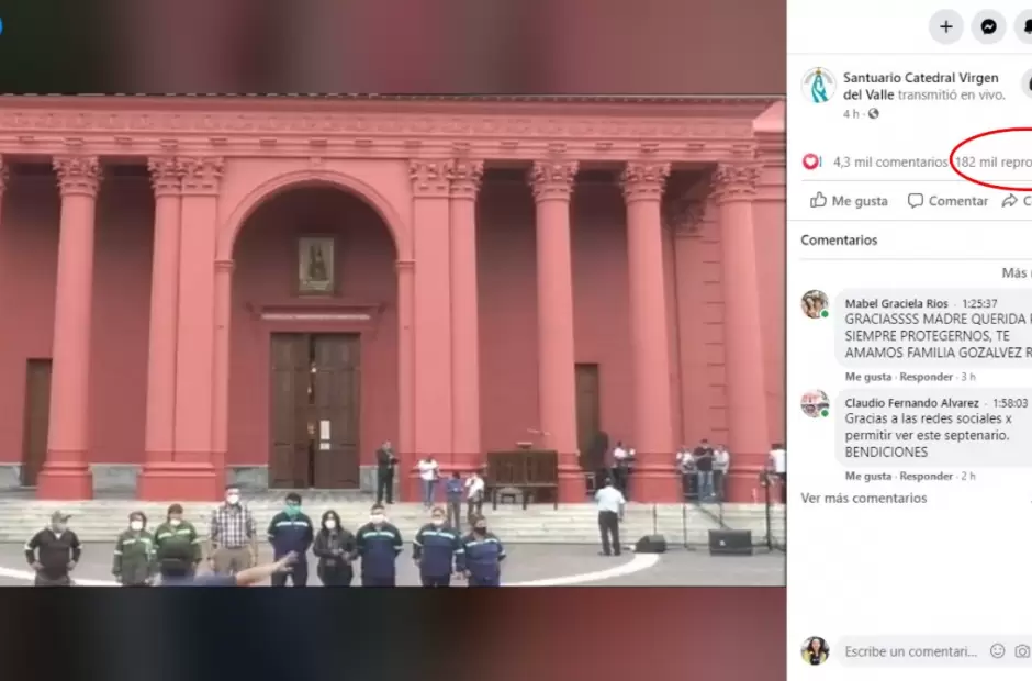 La solemne procesi�n fue transmitida por las redes sociales.