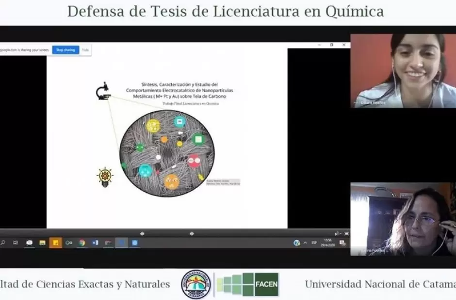 Las flamantes profesionales de Ciencias Exactas.