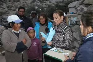 Roxana Paul�n visit� los puestos de la precordillera