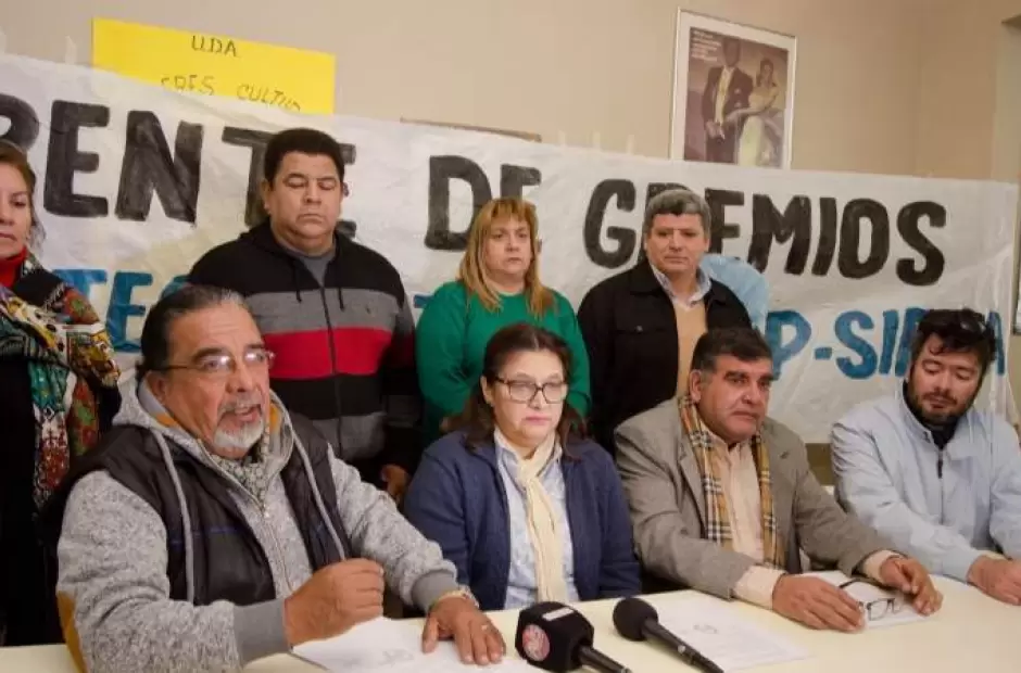 La intersindical se mostr� unida en el reclamo.