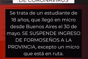 Formosa suma otro caso positivo de Covid-19