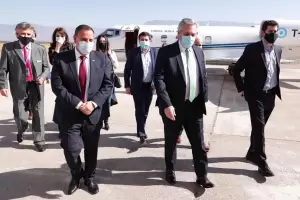 Alberto Fern�ndez regres� a Buenos Aires luego de suspender su visita a Catamarca