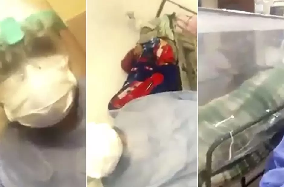 Enfermera jujea y el colapso.