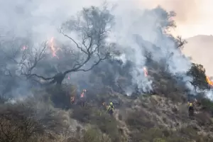 Se activ un incendio en la Quebrada de El Tala
