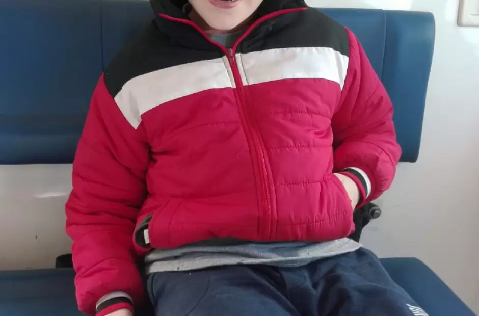 Agust�n, a la espera de su medicamento.