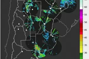 El SMN renueva el alerta por tormentas fuertes para Centro y Este de la provincia