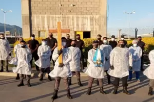 Emotiva procesin de la Virgen del Valle en la crcel