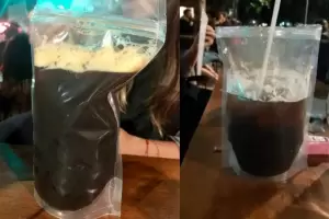 Inslito: pidi un fernet con Coca en un bar y se lo sirvieron en una bolsa