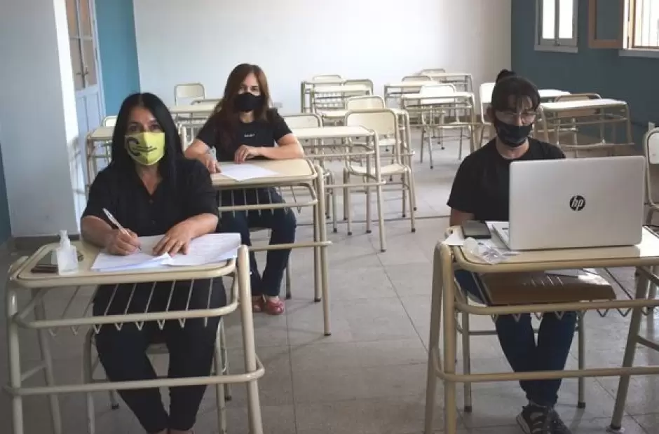 Las capacitadoras, durante el Classroom.