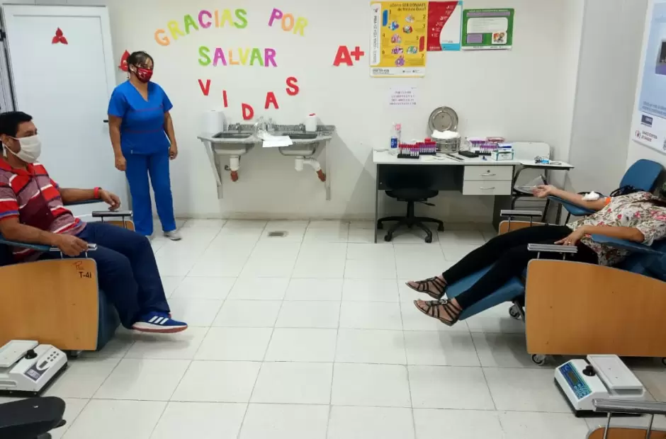 En la �ltima colecta de sangre hubo 20 donantes.