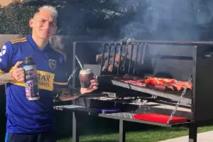 El guio de un futbolista del Atltico Madrid a Boca durante la Navidad