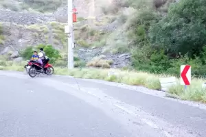 Joven termin en el hospital tras caer de la moto en la Quebrada de Moreira