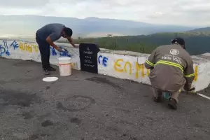 Restauran el mirador de El Portezuelo tras un hecho de vandalismo