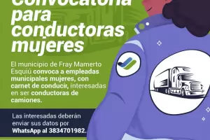 Convocan a conductoras mujeres