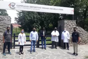 Complejo Deportivo de FME avanza en la adecuaci�n de espacios al aire libre para sus actividades