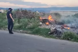 Incendio de pastizales en el oeste