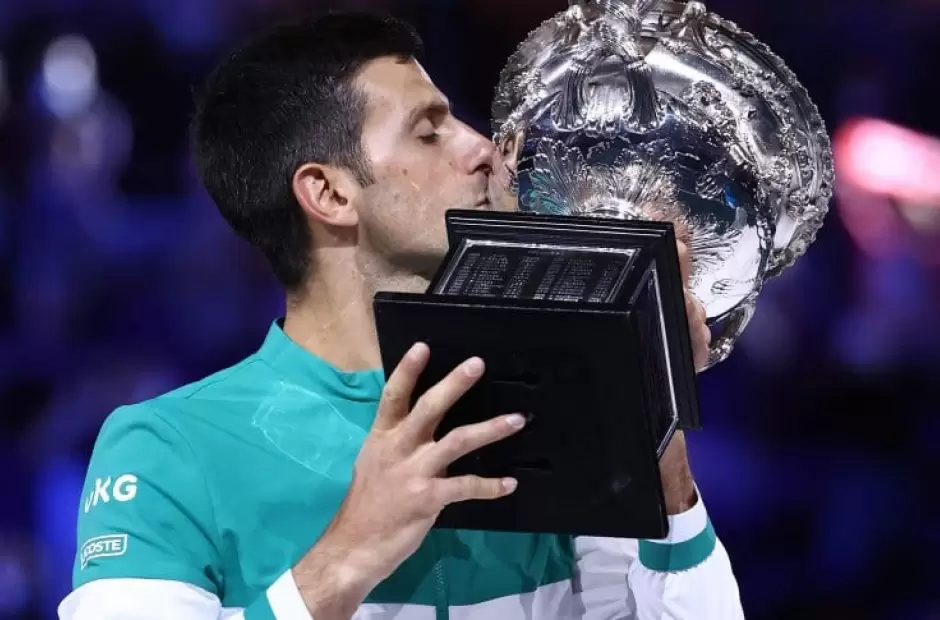 El serbio festej� un nuevo campeonato.