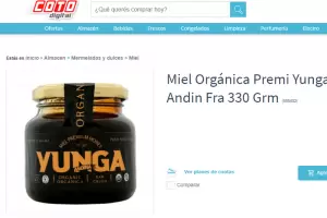 Miel orgnica catamarquea en gndolas de supermercado nacional