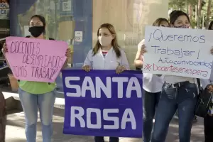 Docentes autoconvocados se manifestaron por asambleas presenciales