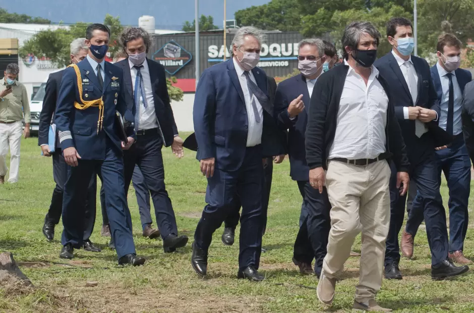 Fern�ndez y Jalil, a minutos de arribar a Catamarca