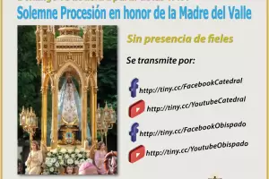 La solemne procesin de la Virgen del Valle se transmitir por redes sociales