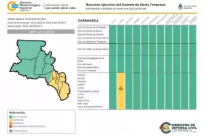 El SMN  alerta por viento zonda y tormentas