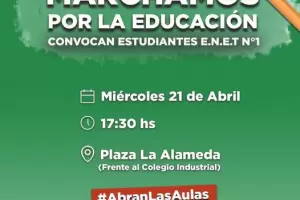 Estudiantes secundarios marcharn para pedir la reapertura de las escuelas