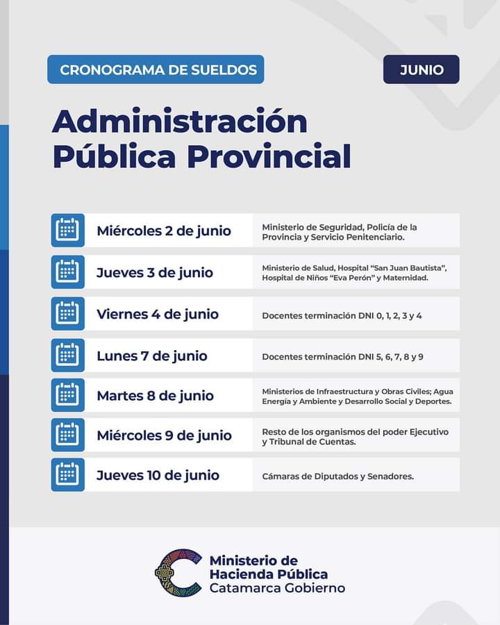 El cronograma de pago para la administración pública - La Unión Digital