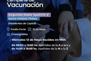 Vacunarn maana a los nacidos en 1944 con la segunda dosis