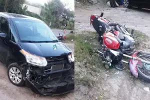 Motociclista lesionado en un siniestro vial en Banda de Varela