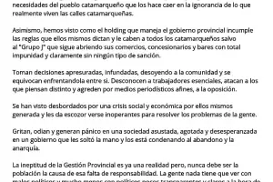 El Pro de Catamarca calific de "brutal" la represin contra los comerciantes