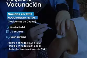 Cronograma de vacunaci�n: Capital e interior