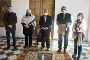 Jalil recibi a los tres senadores nacionales por Catamarca