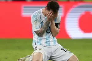Pura emocin: la reaccin de Lionel Messi al conquistar su primer ttulo con Argentina