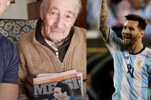 Video y emocin: el mensaje de Messi para el abuelo que anot todos sus goles